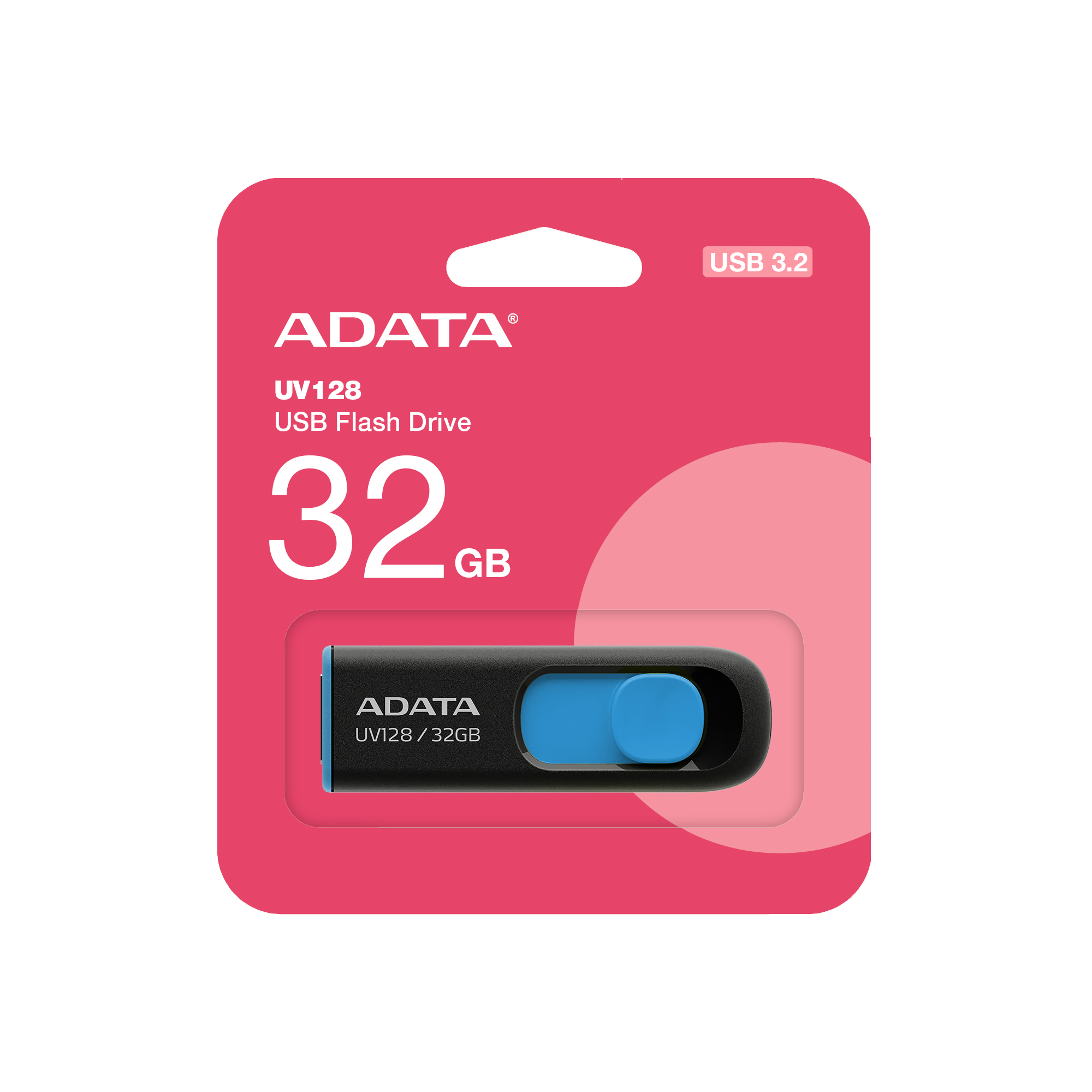 ADATA UV128 Pendrive (32GB | USB 3.2 | Read up to 100MB/s | Compact Size | Thumb Swipe)