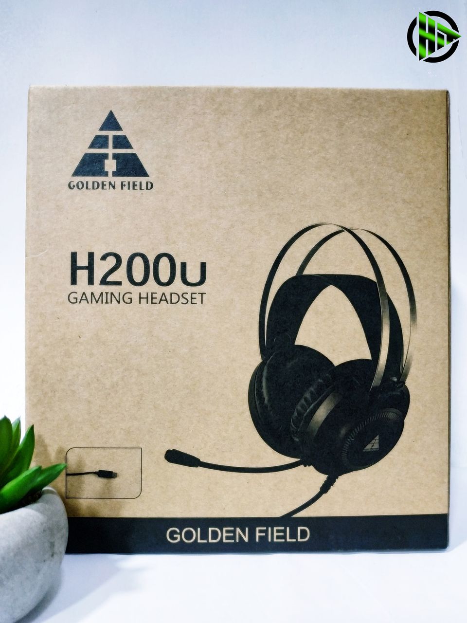 GOLDEN FIELD H200U HEADSET (50mm Drivers | HD Quality Audio | Microphone | RGB Light Effect | 2x 3.5mm Audio & USB Jack | Wired)