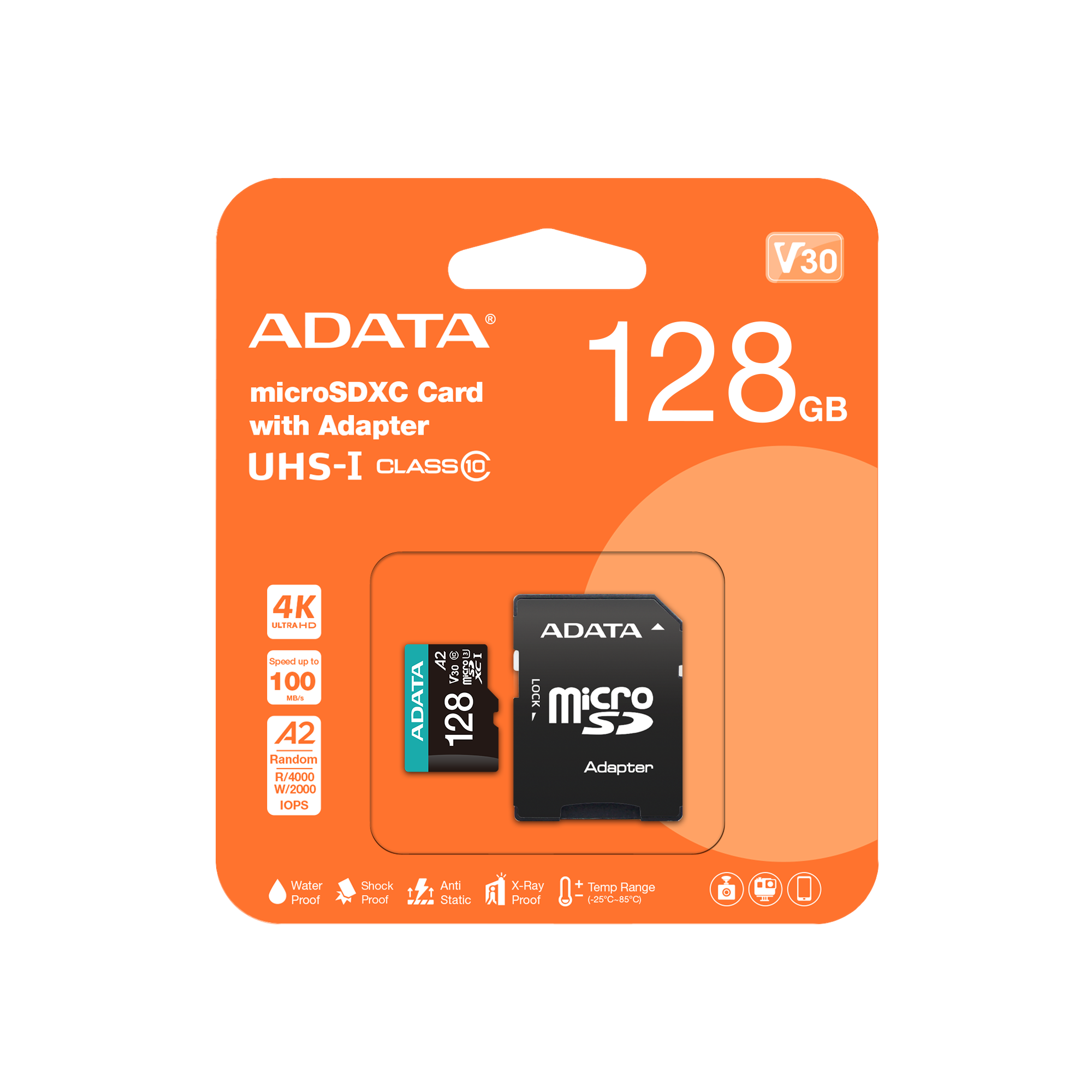 ADATA 128GB MicroSD (Support 4K) 