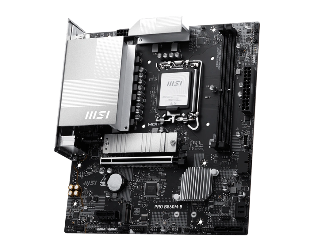 MSI PRO B860M-B (m-ATX | Support 15th Gen Intel Core Ultra Processor | DDR5 | 1x Gen5 SSD | 5g LAN)