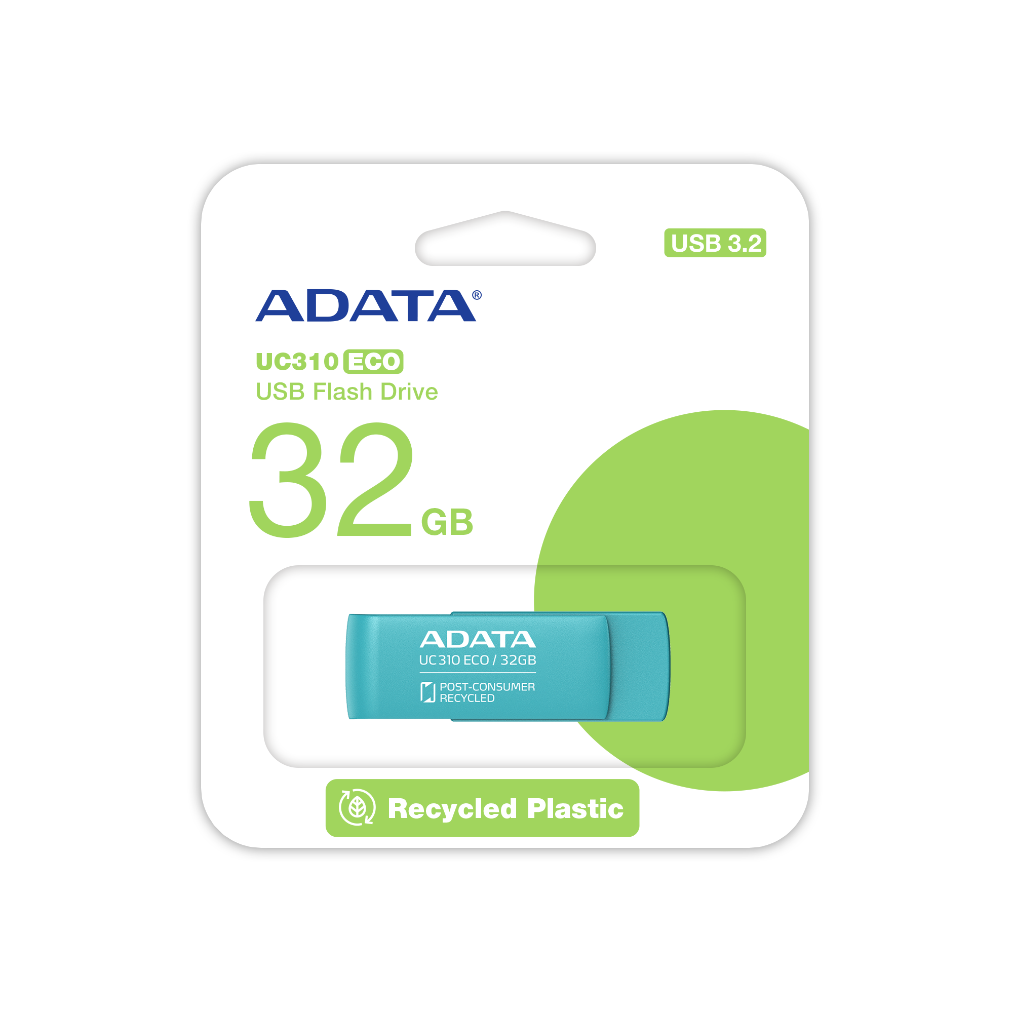 ADATA UC310 ECO Pendrive (32GB USB 3.2 | Capless Swivel Design)
