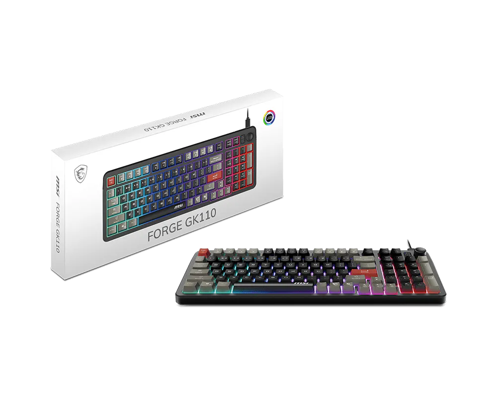 MSI Forge GK110 RGB Gaming USB  / Membrane Switch / wired Keyboard
