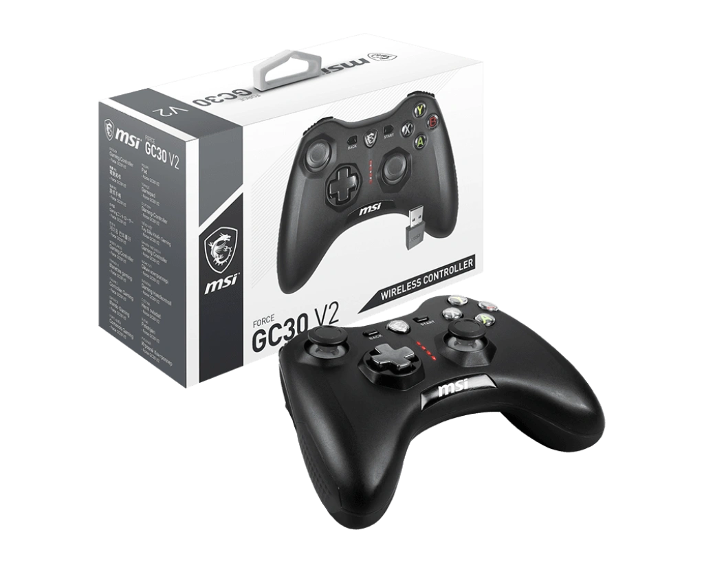 MSI Force GC30 V2 (Wireless | Support PC & Android | Dual Vibration Motor | Durable Switches | 600mAh Battery | Micro USB)