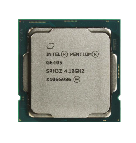 Intel CPU 10th Gen Pentium Gold G6405 Tray Pack, [4.10 GHz, 2 Cores, 4 Threads, 4MB Caches, 14nm, 128GB, LGA1200, Support DDR4]