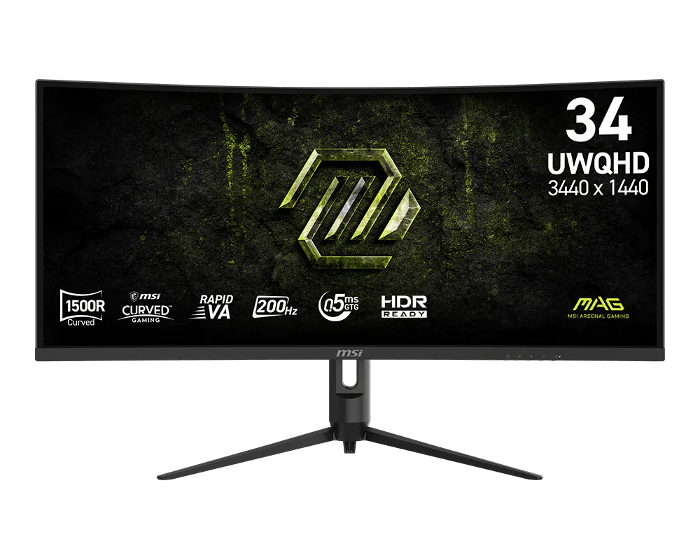 MSI MAG 342CQRF E20 34-Inch UWQHD Gaming Monitor | 3440x1440 | 200Hz | 0.5ms | 1500R Curved Rapid VA