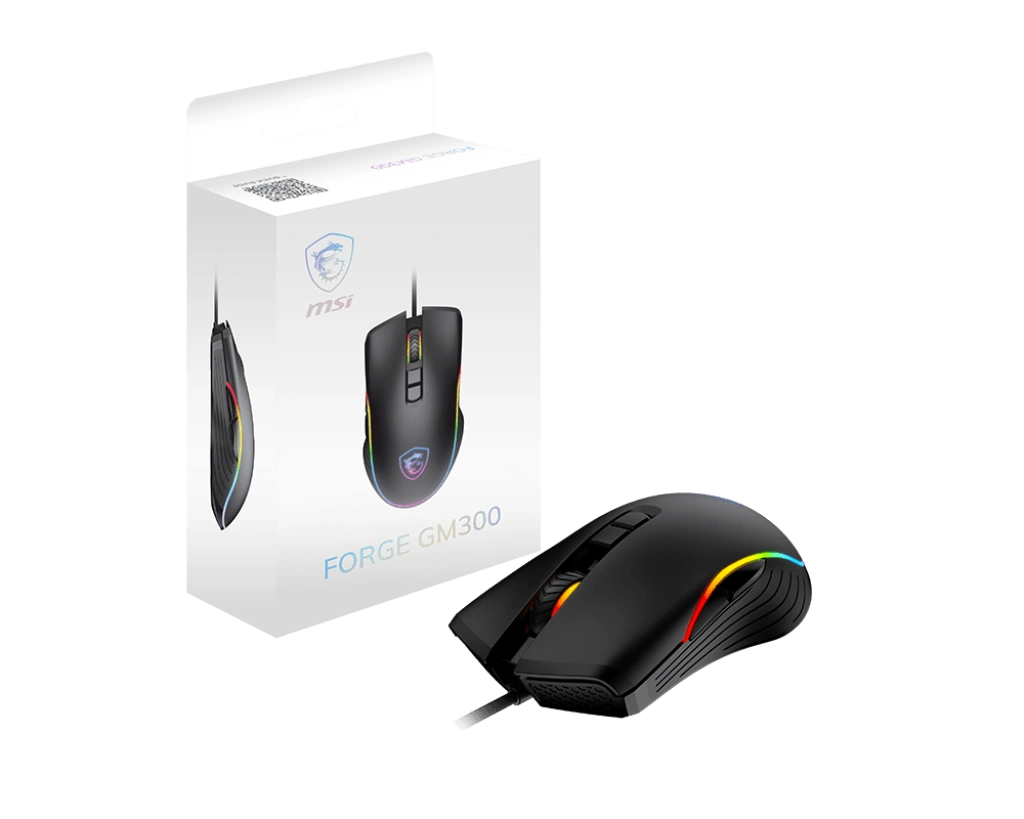 MSI FORGE GM300 (7200 DPI, 7 Buttons | RBG Light | 10M Clicks | Wired)