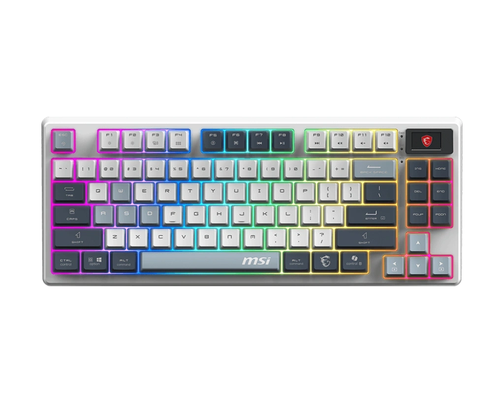 MSI Forge GK600 TKL SKY (Mechanical Linear, Anti-Ghosting Keys,RGB, 50M+ Key Stroke Life, 1 MSI Forge GK600 TKL SKY (Mechanical Linear, Anti-Ghosting Keys,RGB, 50M+ Key Stroke Life, 1