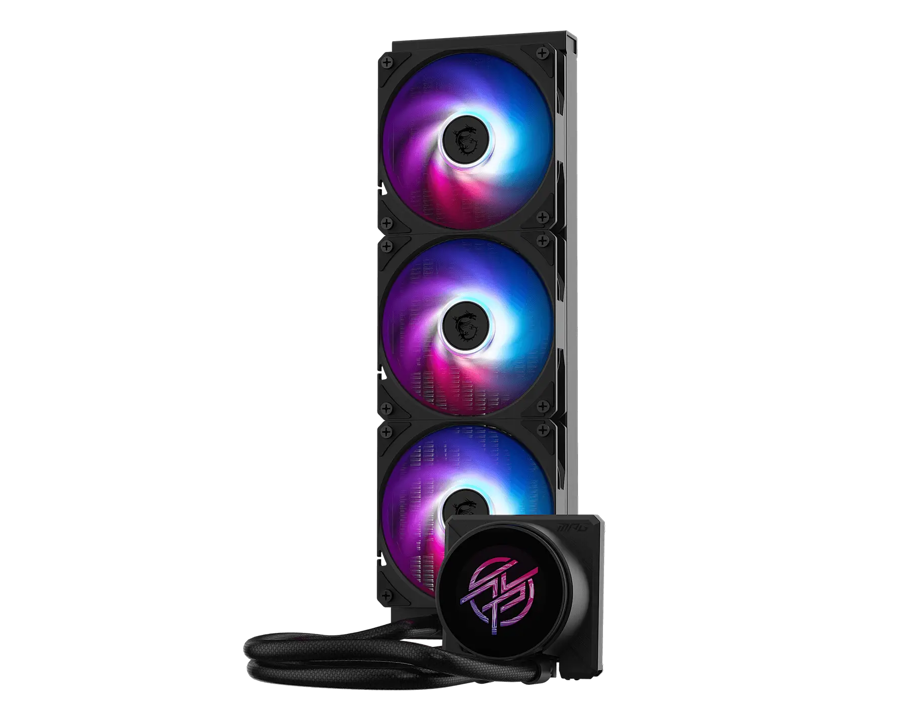MSI MPG CORELIQUID P22 360 ARGB CPU Liquid Cooler with 3×120mm Fans | 2000 RPM | Digital Temperature Display | Intel & AMD Compatible