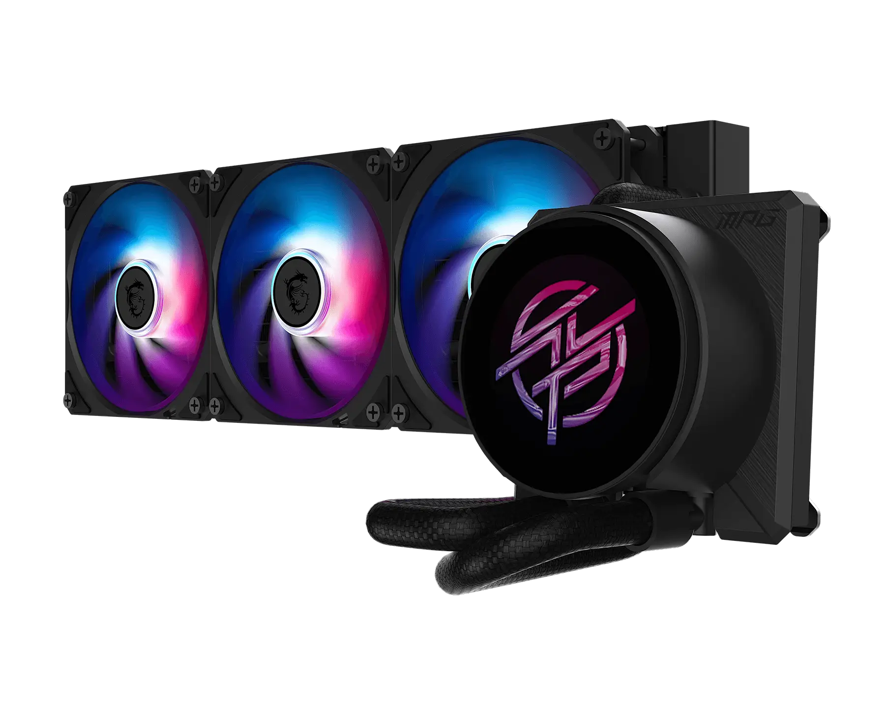 MSI MPG CORELIQUID P22 360 ARGB CPU Liquid Cooler with 3×120mm Fans | 2000 RPM | Digital Temperature Display | Intel & AMD Compatible