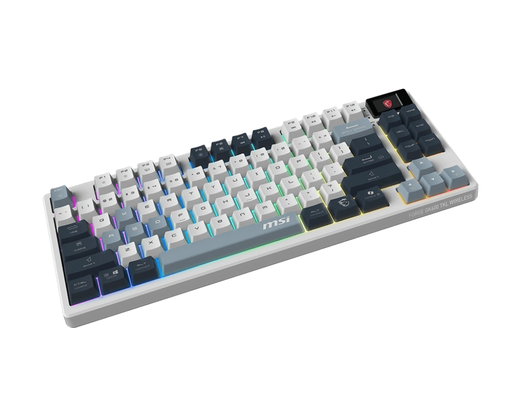 MSI Forge GK600 TKL SKY (Mechanical Linear, Anti-Ghosting Keys,RGB, 50M+ Key Stroke Life, 1 MSI Forge GK600 TKL SKY (Mechanical Linear, Anti-Ghosting Keys,RGB, 50M+ Key Stroke Life, 1