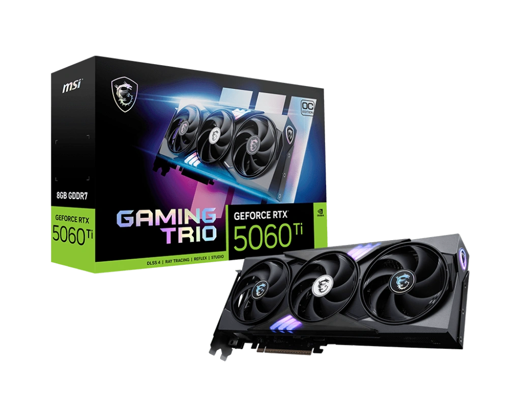 MSI GeForce RTX 5060 Ti 8G Gaming Trio (8GB GDDR7 | 128-bit | 2587 MHz Core Clocks | Triple FAN)
