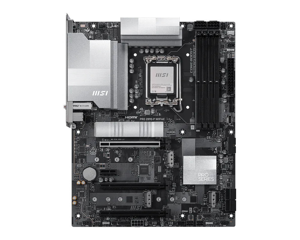 MSI PRO Z890-P WIFI 6E (ATX | Support Intel Core Ultra Processor | DDR5 | 1x Gen5 SSD | 5G LAN)