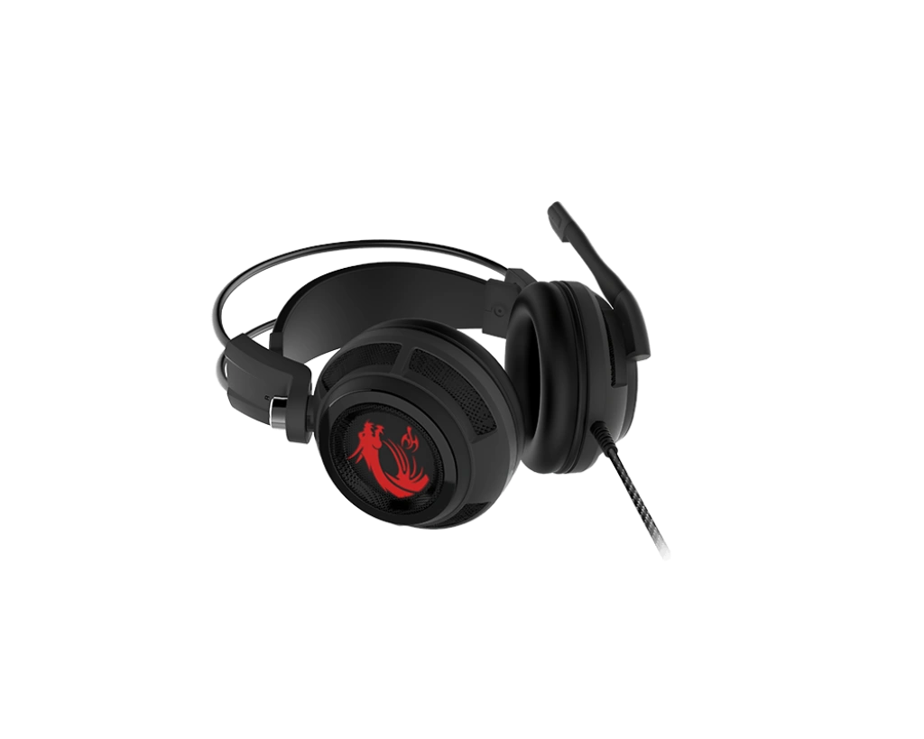 MSI DS502 (Wired | USB Jack | 40mm Driver | Adjustable Microphone | Adjustable Headband | LED Light | HD 7.1 Surround Sound)