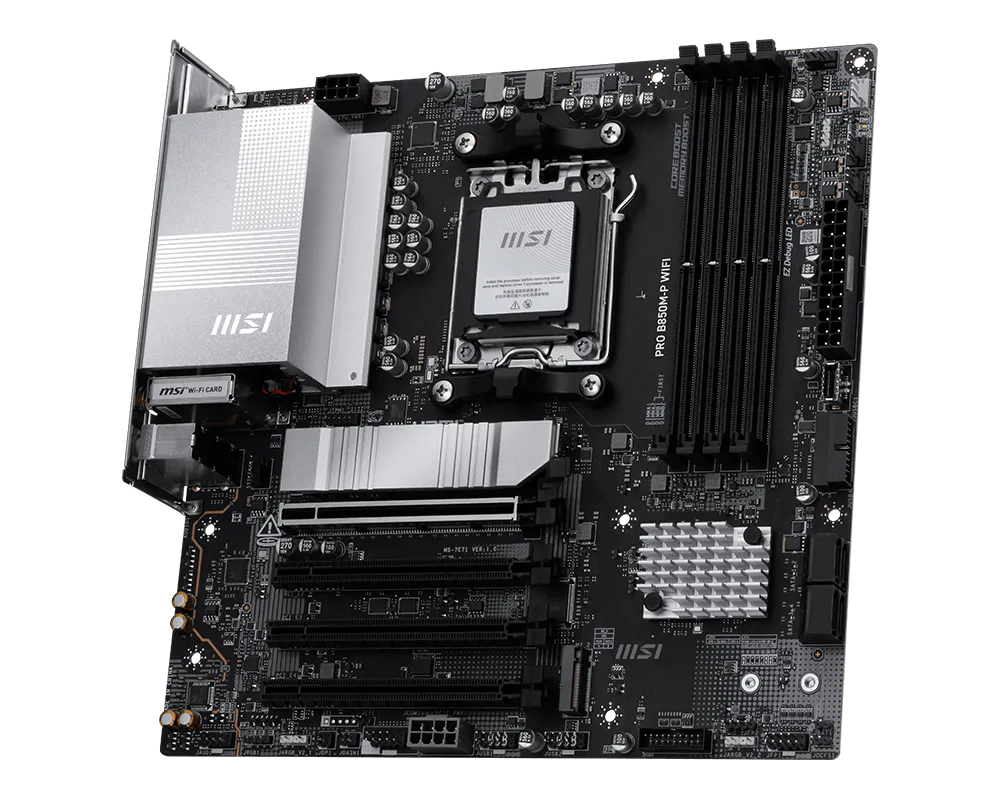 MSI PRO B850M-P AM5 Motherboard (DDR5, PCIe 5.0)