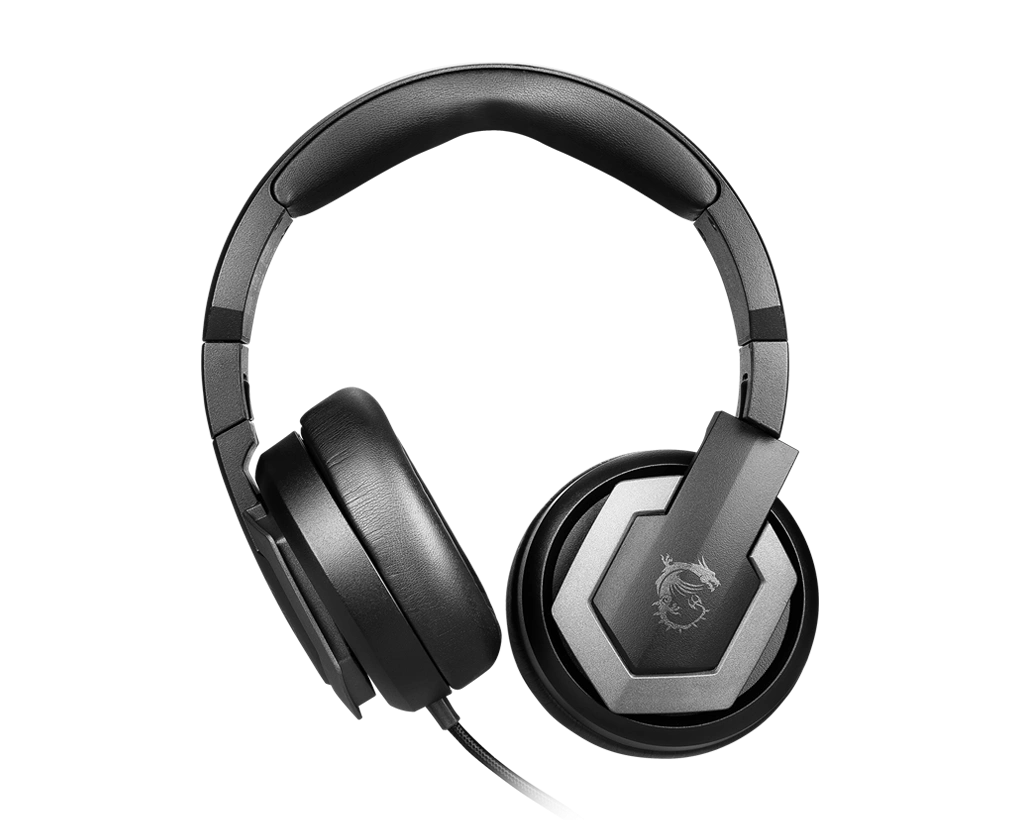 MSI IMMERSE GH61 (Wired | 3.5mm Audio Jack & USB | 40mm Driver | Unidirectional Microphone | Adjustable Headband | Foldable Design | HD 7.1 Surround S